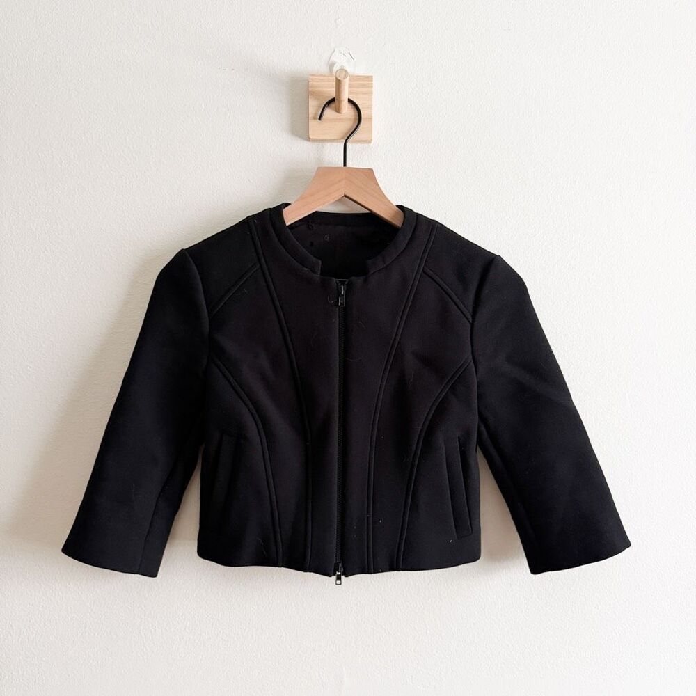 Tamara Mellon Crop Jacket with Cut Out Details Size 0